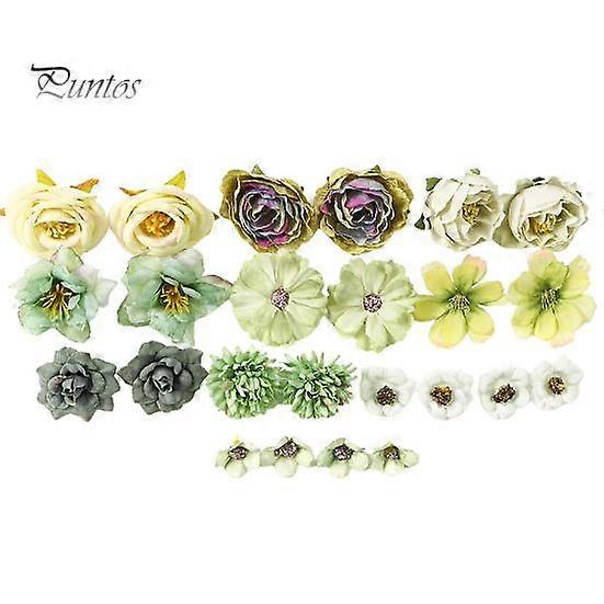 1 Set Artificial Flowers Graduation Cap Decorations Kit DIY Assorted Flower Stickers Glitter Number Letter Stickers