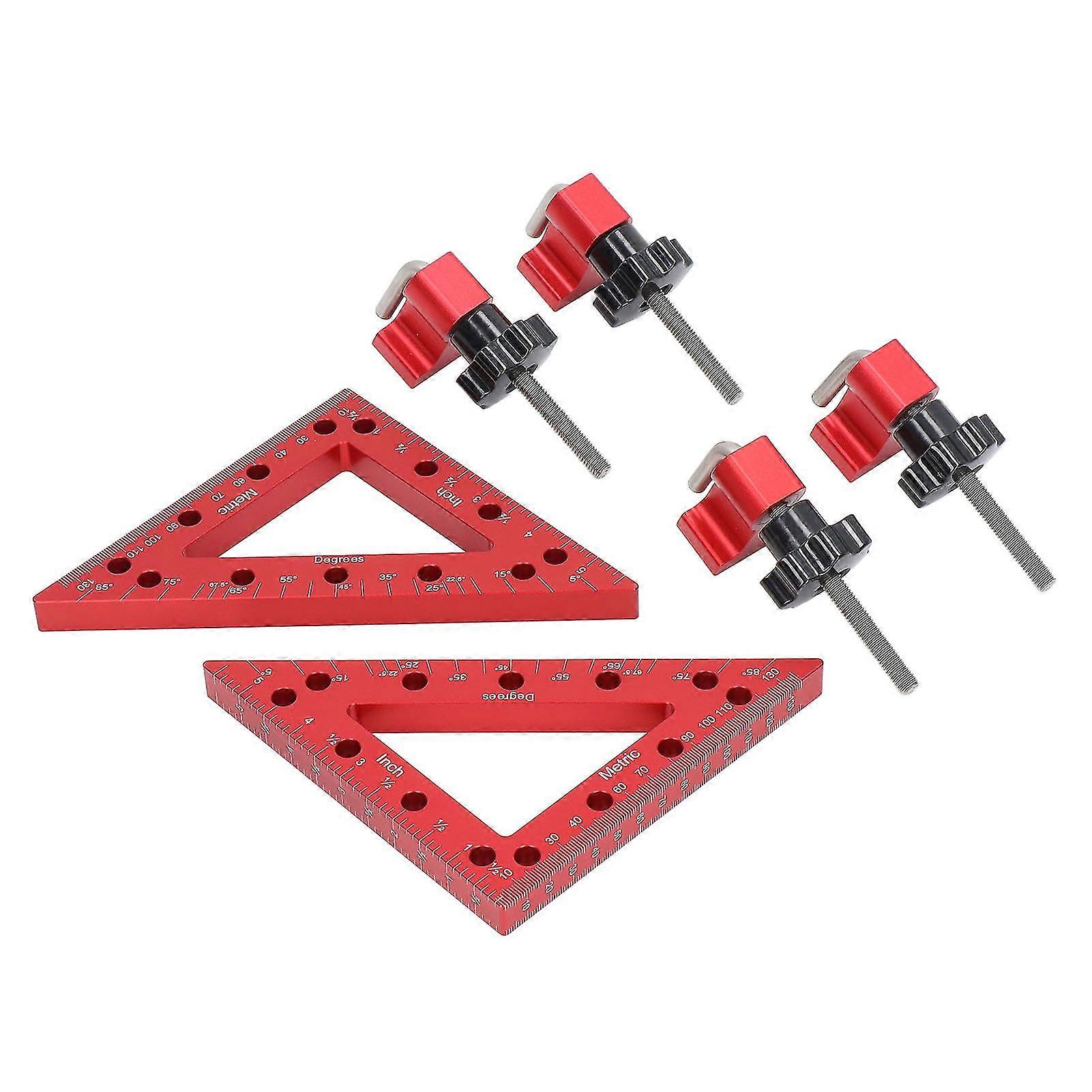Red Right Angle Position Clamp Triangular Appearance High Hardness 90 Degree Corner Clamp for Woodworking