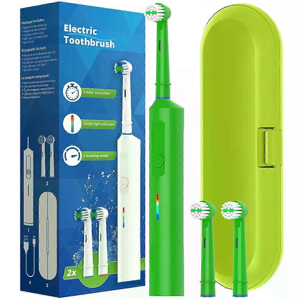 Intelligent Rotating Electric Toothbrush, Rechargeable Rotary Toothbrushes Compatible with Oral B Braun Replacement Brush Heads