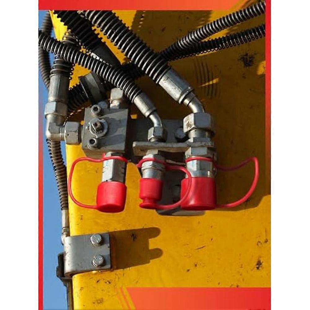 4Sets 1/2Inches Hydraulic Coupler Dust Cap & Plug Covers Heavy Duty Hydraulic Dust Caps for Hydrauli