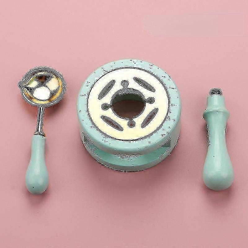 Wax Seal Kit with Warmer Stand, Spoon & Stamp Handle for Wedding Envelopes
