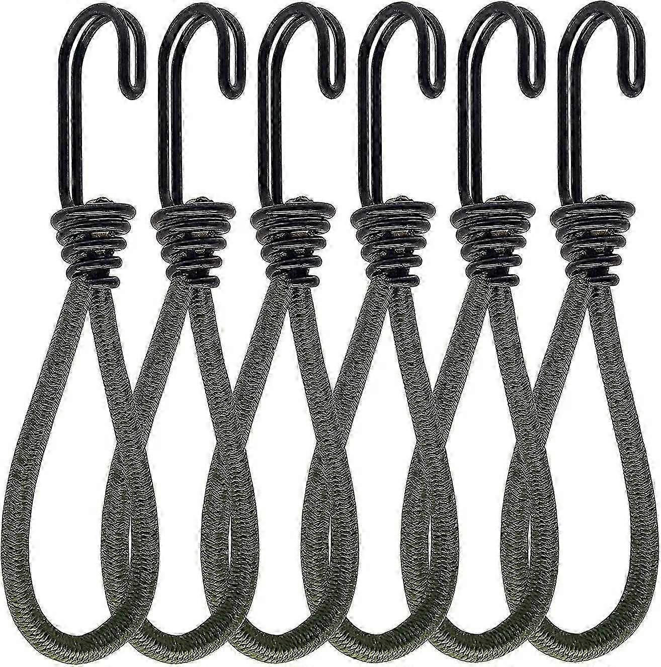 6 Pieces Rubber Bungees With Hook, Hook For Bungee Or Bungee Cord, Rubber Bungee Bungee