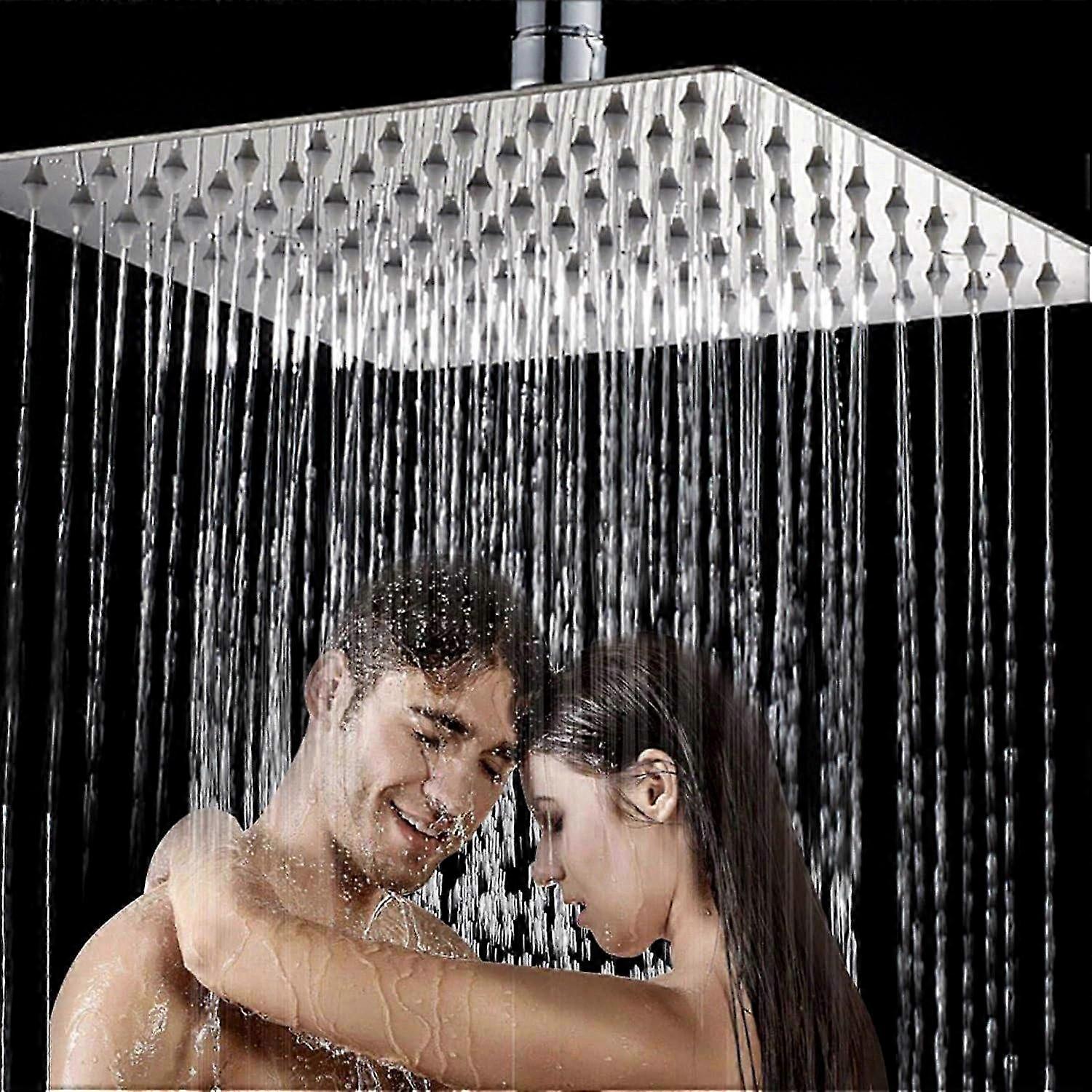 Stainless Steel Built-in Overhead Rain Shower Head with Modern Design