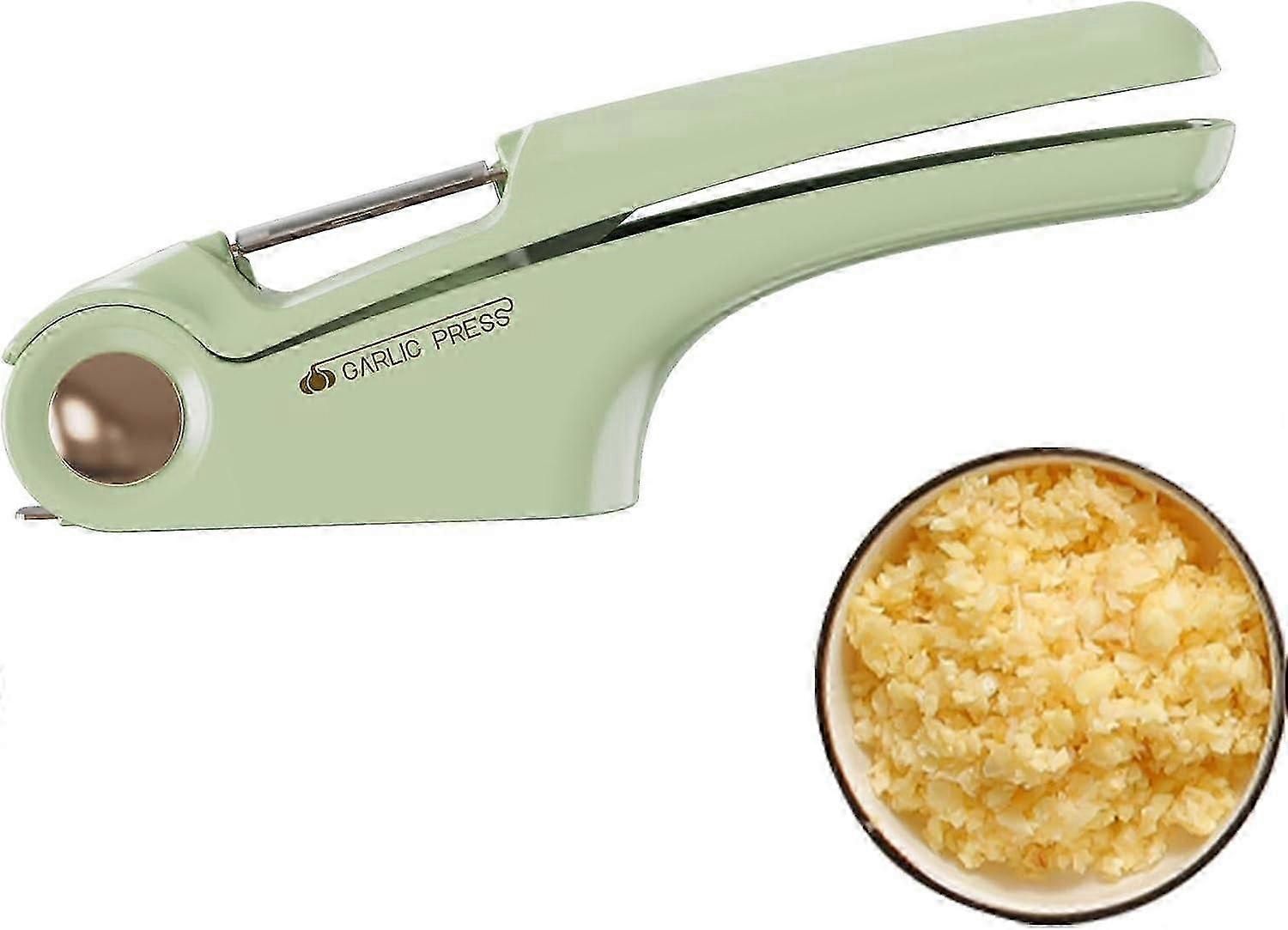 2024 New Heavy Duty Metal Garlic Press with Built-In Peeler and Ginger Mincer