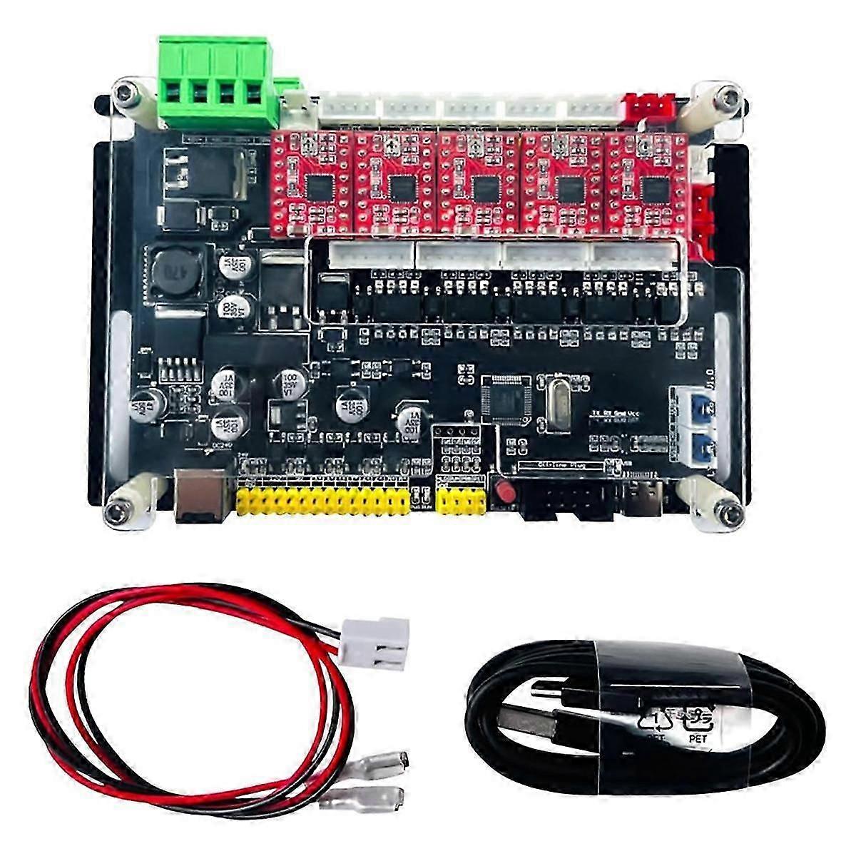 لوحة التحكم في آلة النقش GRBL 32 بت 4 محاور MCU لوحة التحكم DC 24V-5A احتياطي 24 فولت ، 12 فولت ، 5 فولت