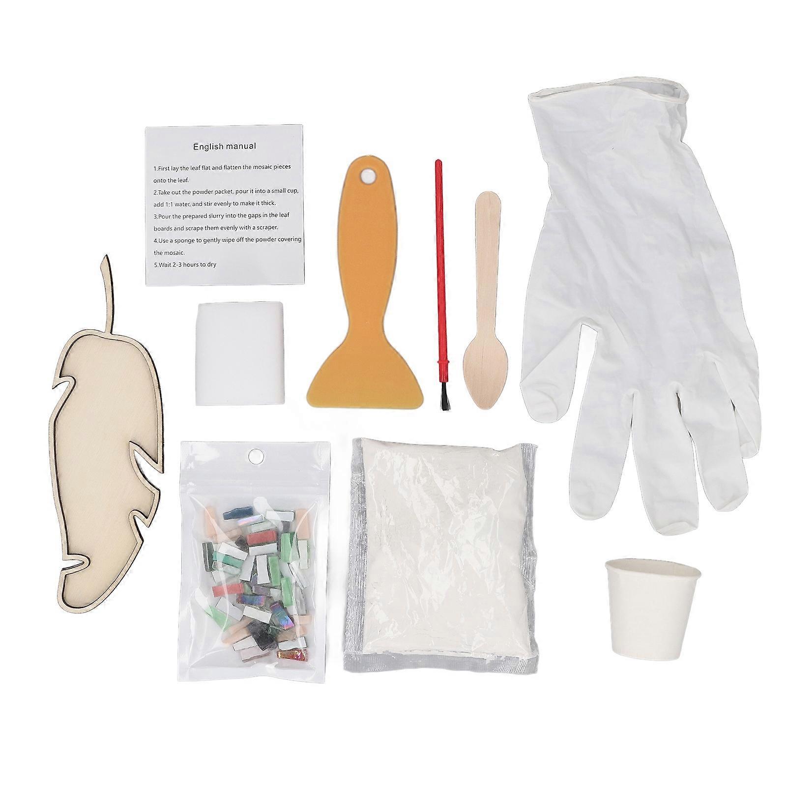 DIY马赛克叶装饰套件小饰品减压创新玩具手工马赛克叶工艺品用于装饰家居送礼
