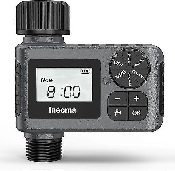 Programmable Water Sprinkler Timer with Rain Delay/Manual/Automatic Drip Irrigation and Lawn Watering System for Yard, 1 Outlet