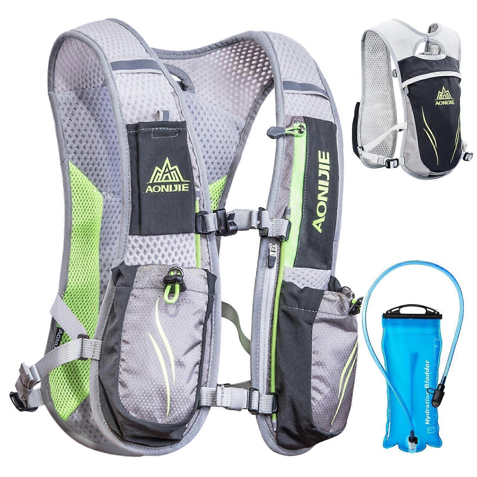 Hydration Backpack 5L for Marathon Races, Lightweight Running Vest with Adjustable Straps and Water Bladder Compatibility