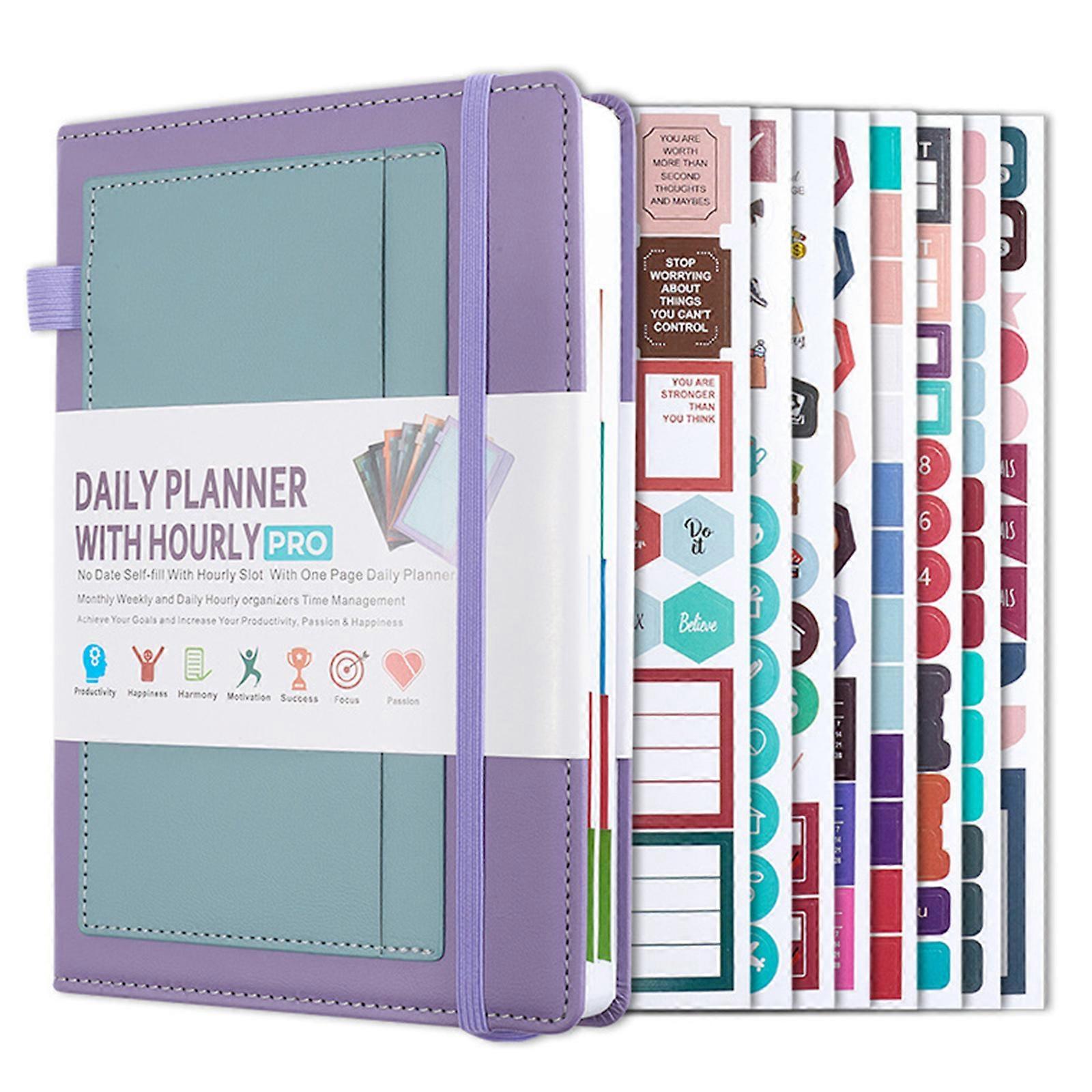 2025 Schedule Notebook Weekly & Daily Planner Journaling Notebooks Selffilling Notebook Diary Planner for Adult Purple