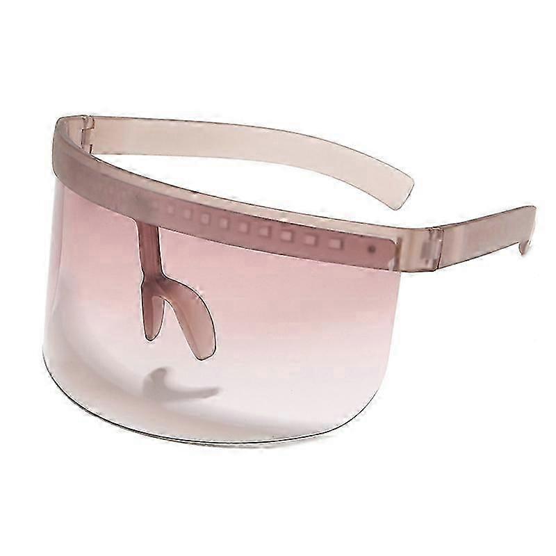 Oversized Mirror Colorful One Piece Rimless Men Mask Sunglasses Windproof Driving Big Frame Goggle Women Sunglasses Shades