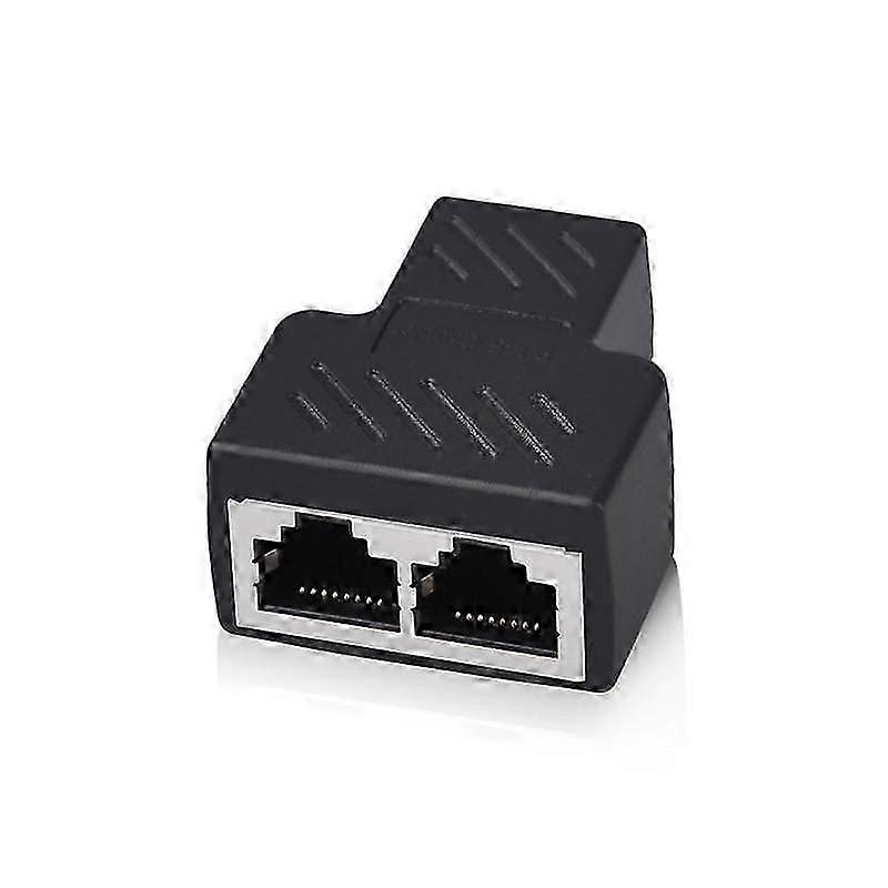 2 Port RJ45 Splitter Adapter LAN Network Ethernet Cable Plug 1X