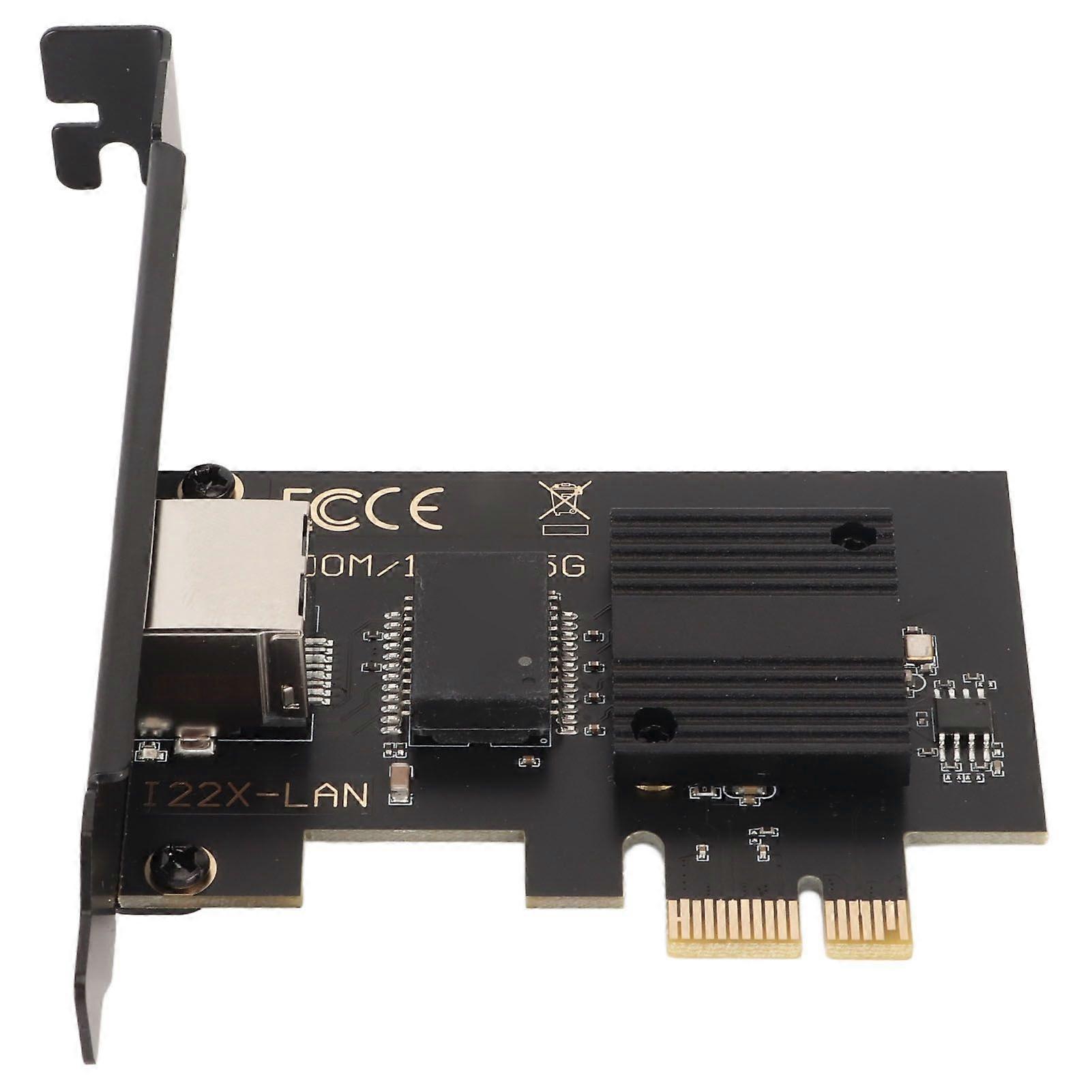 Scheda di rete PCIe 10/100/1000/2500Mbps, scheda Gigabit Ethernet in lega di alluminio con pin placcati in oro per server di gioco desktop