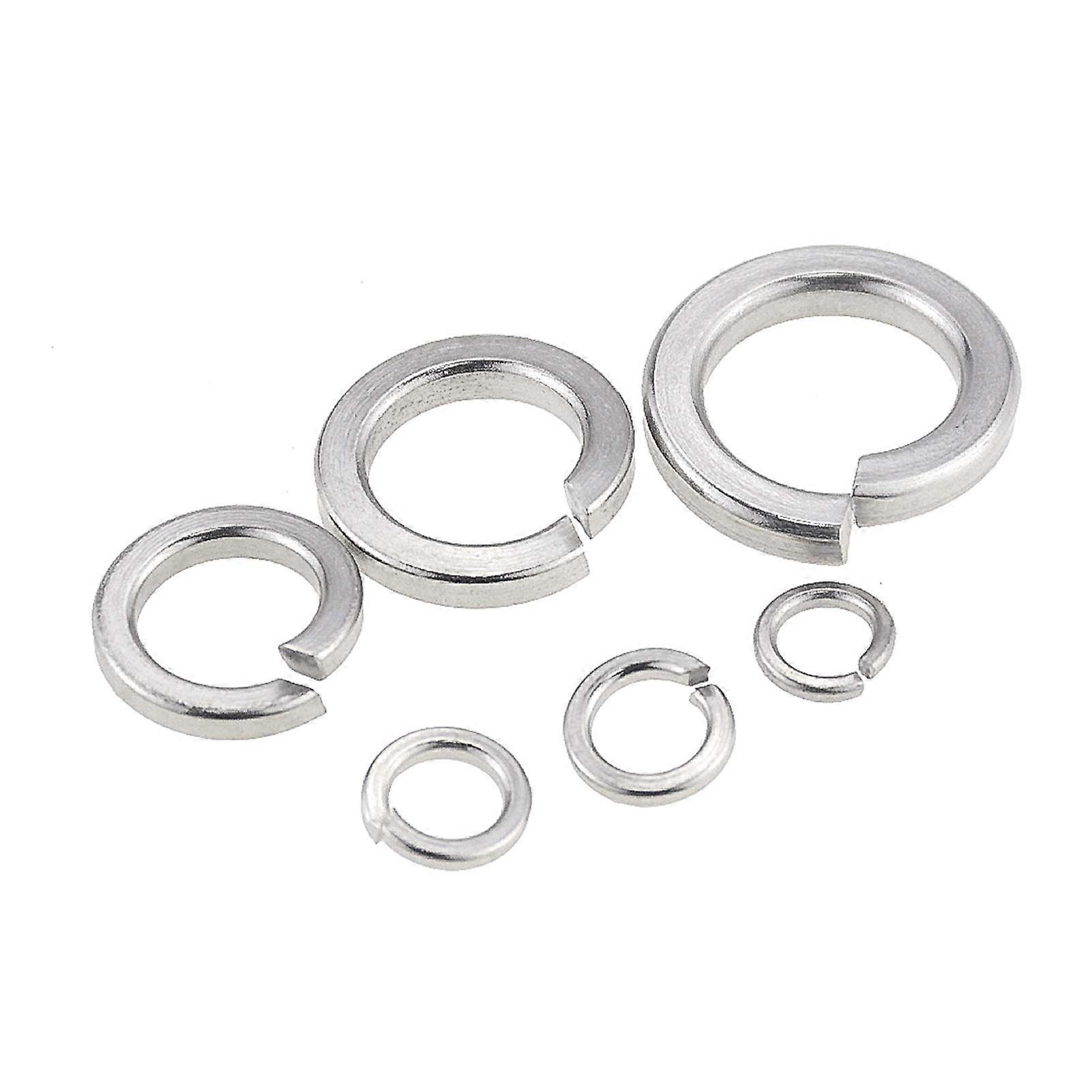 Steel Washers 10 - 100pcs, Stainless Steel, Square & Split Lock Spring Washers (Size : M5)