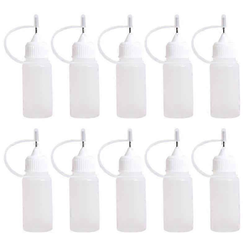 10pcs 10ml Essential Oil Dropper Bottles With Fine Tip Needle