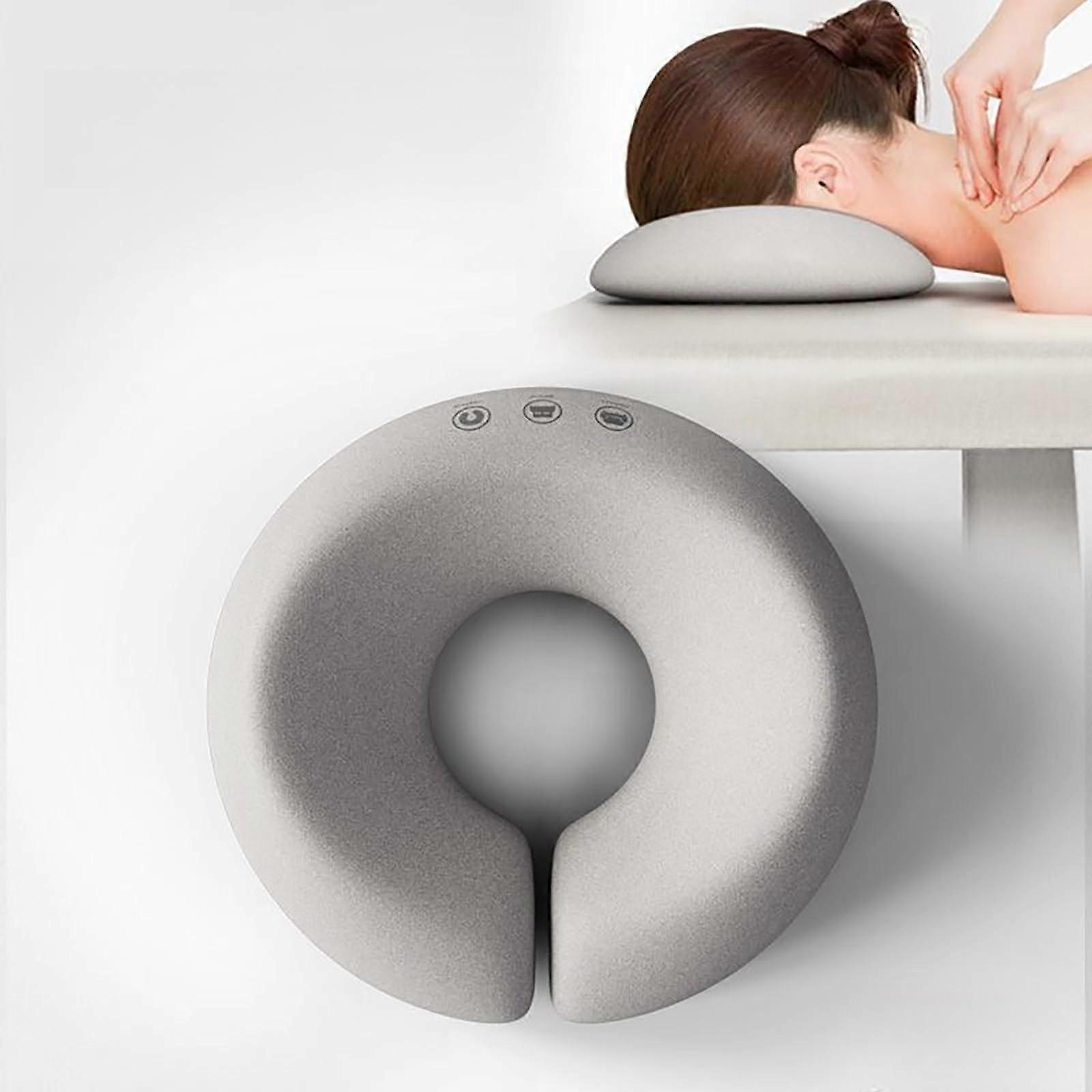 Massage Headrest for Bed, Massage Table Headrest, Comfortable UShaped Face Pillow (Gray, Memory Foam)