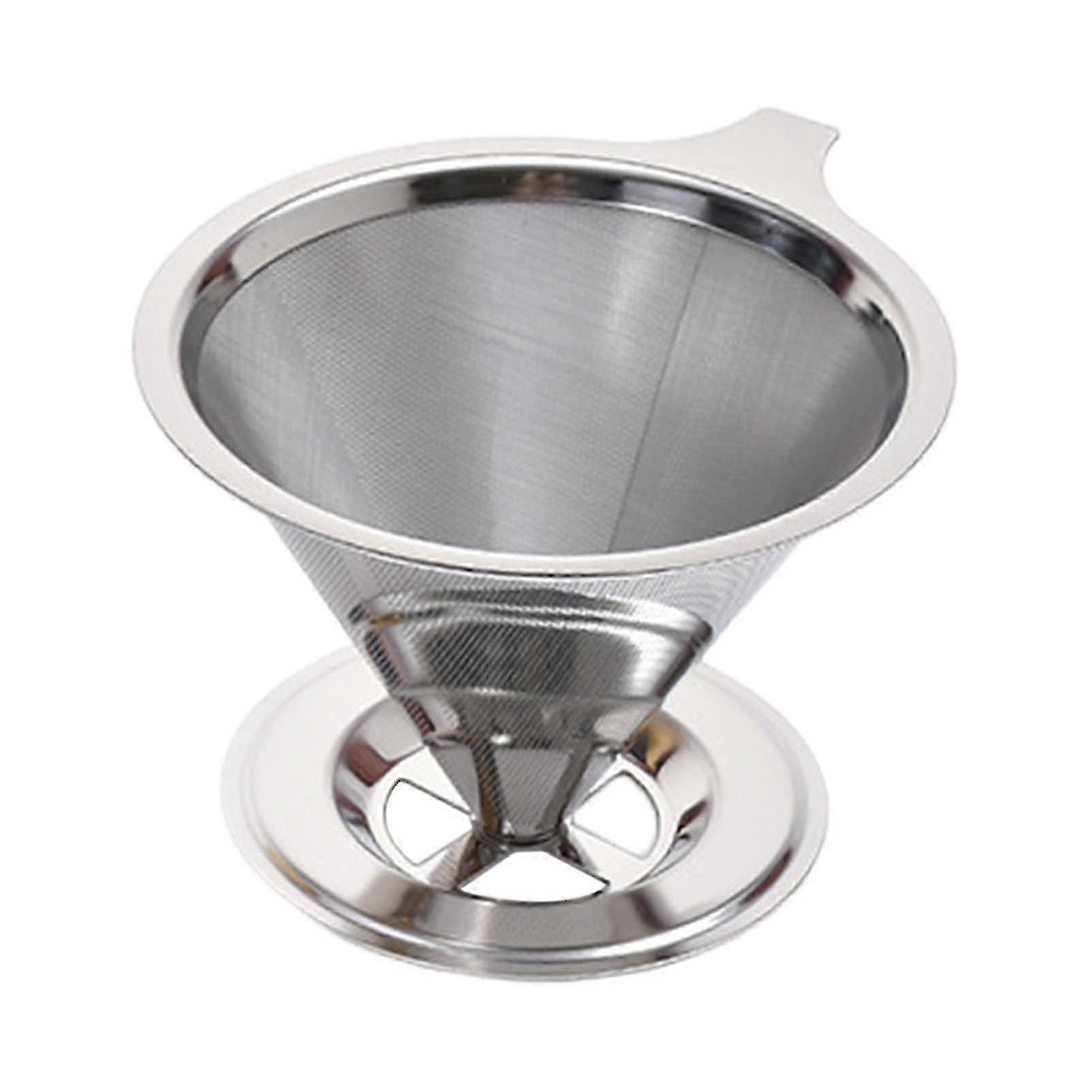 Kaffeefilter Edelstahl Pour Over Coffee Dripper Wiederverwendbarer papierloser Kaffeekegelfilter für zu Hause