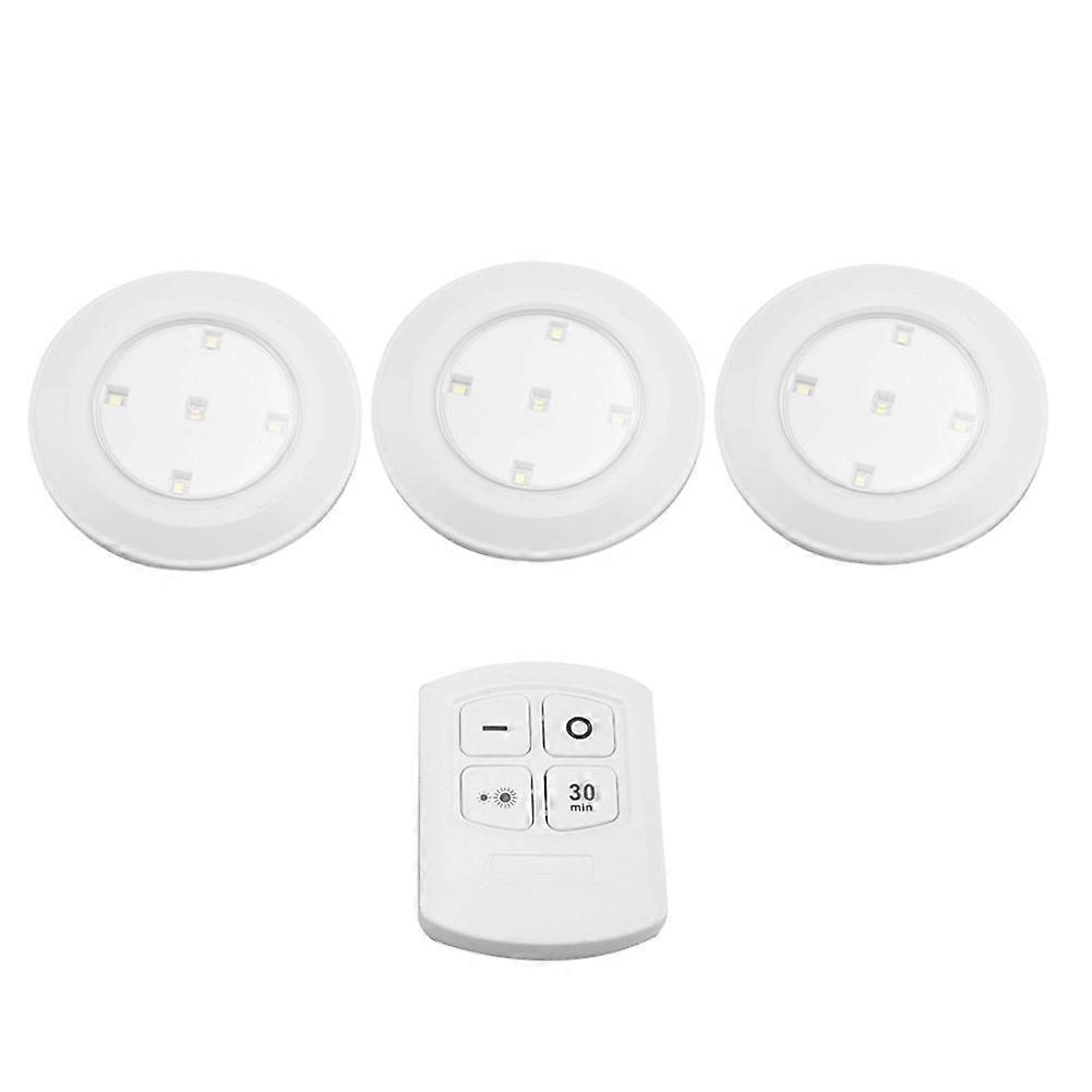 360 LED Wireless Remote Control Touch LED Night Light Wall Lamp White 3*lamp