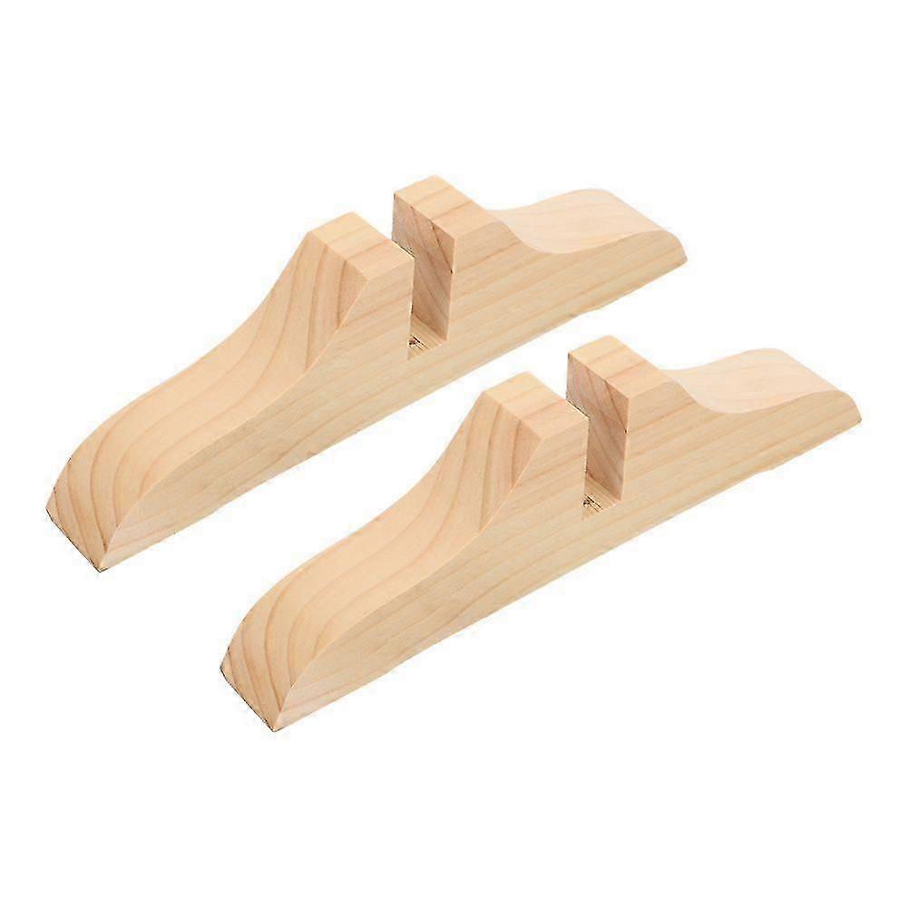 2pcs Room Divider Wooden Stand Screen Panel Feet Room Divider Bracket Partition Base