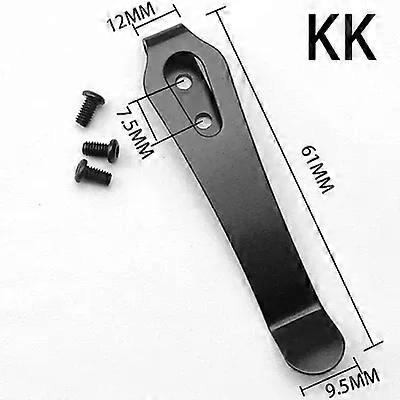 Shibingsheng 1pc DIY Folding Knife Clip 420 Stainless Steel Pocket Clips Back Clamps for Folding Knife Pocket Clip with Stainless Steel Screw