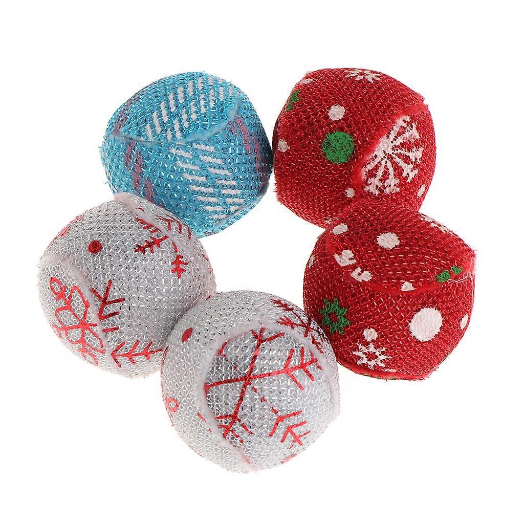 5 pcs boules d’herbe à chat pour chat Teaser interactif jouets chaton friandises jouet menthe friandises pour chat chaton soins dentaires et nettoyage T
