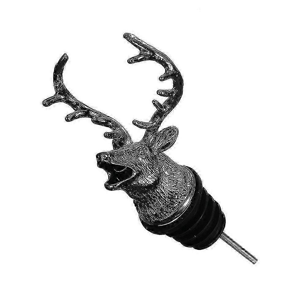 Dispenser For Wine Jagermeister Zinc Alloy Deer Elk Lion Head Mouth Wine Pourer Wines Extractor Silver Pourers Bar Accessories [ege] GuanGuan
