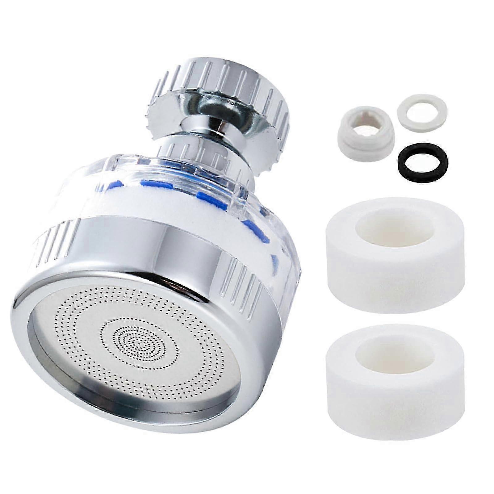 Faucet Water Filters with 2 Filter Cartridges, 360 Degree Rotating Sink Faucet Filter,Carbon Water Purifier Filter Cartridge Water Tap