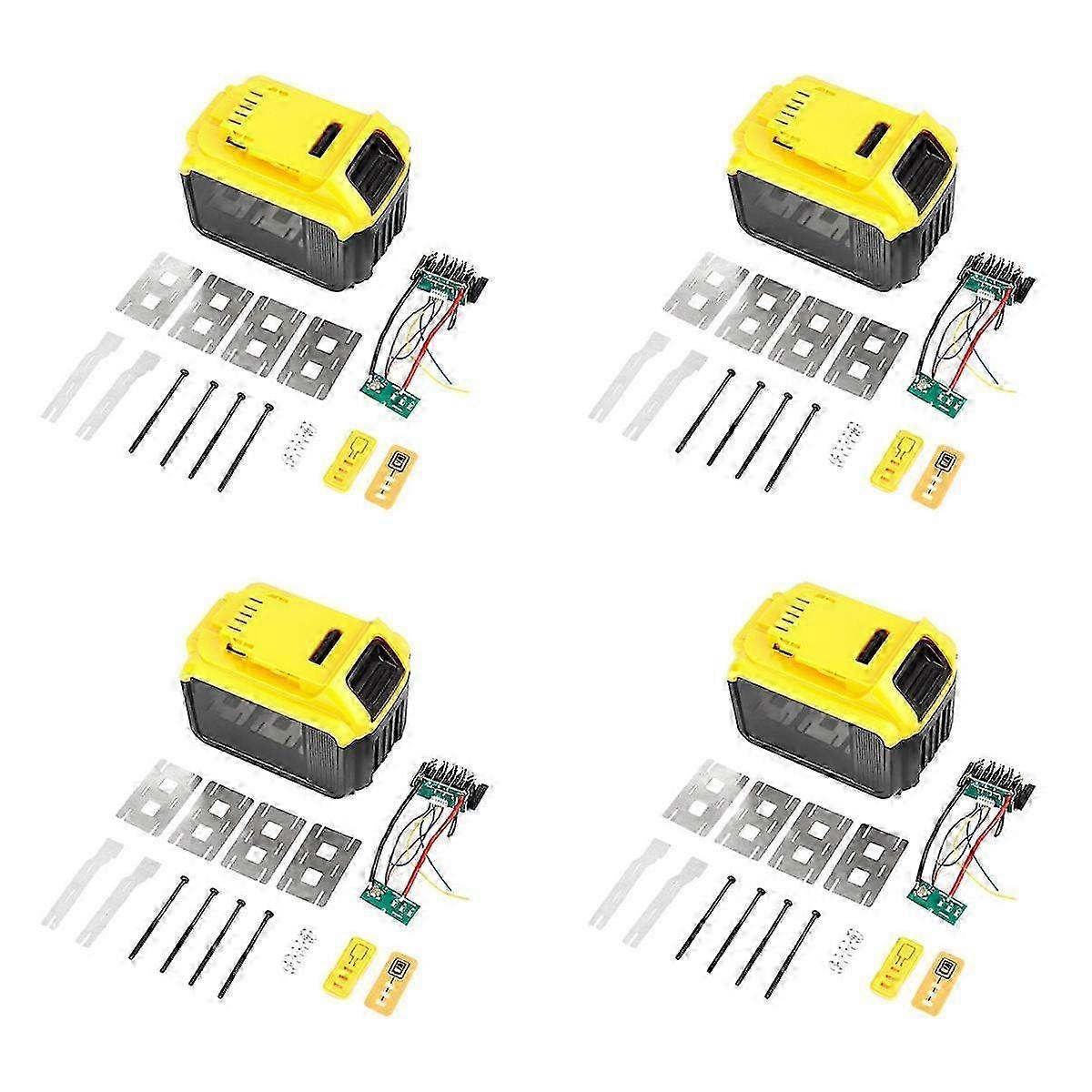 4X Battery Plastic Case+Lithium Battery Protective Board 21V for 15-Cell Battery Case Kit