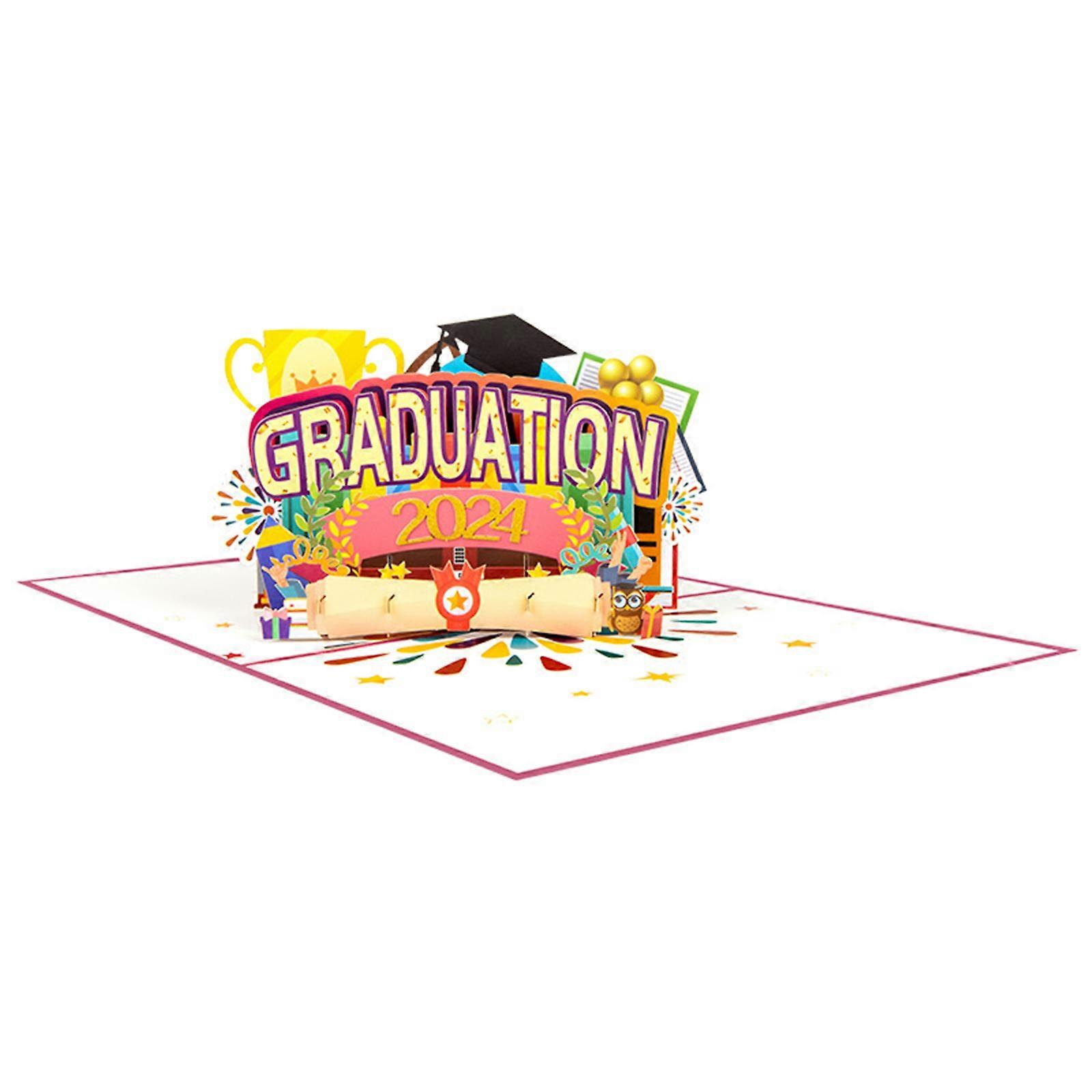 3D PopUp Graduation Greeting Card Appreciation for Teacher and Student