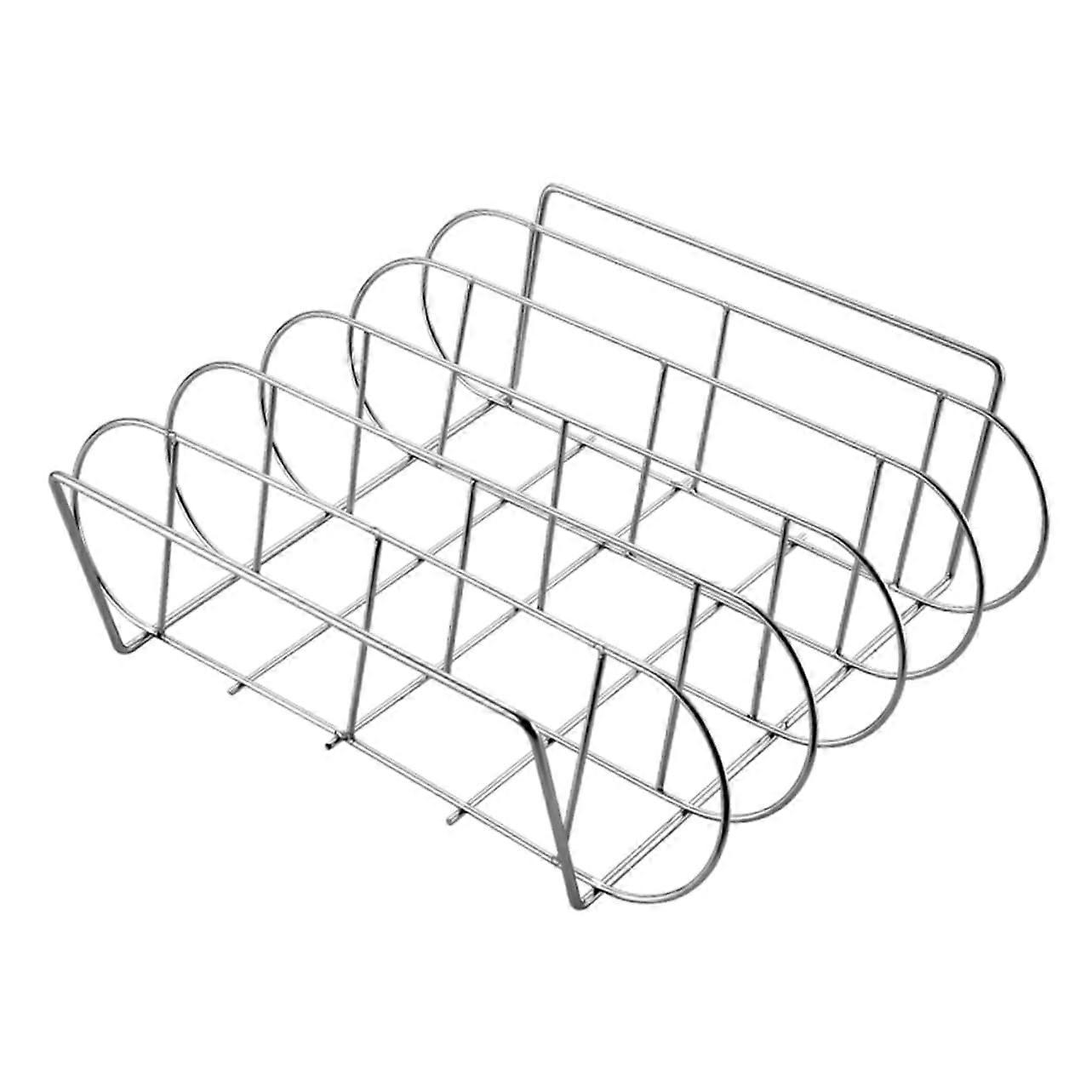 Bbq Rib rack for grilling grill stand with ergonomic design and heat resistant for grill types for camping and picnic