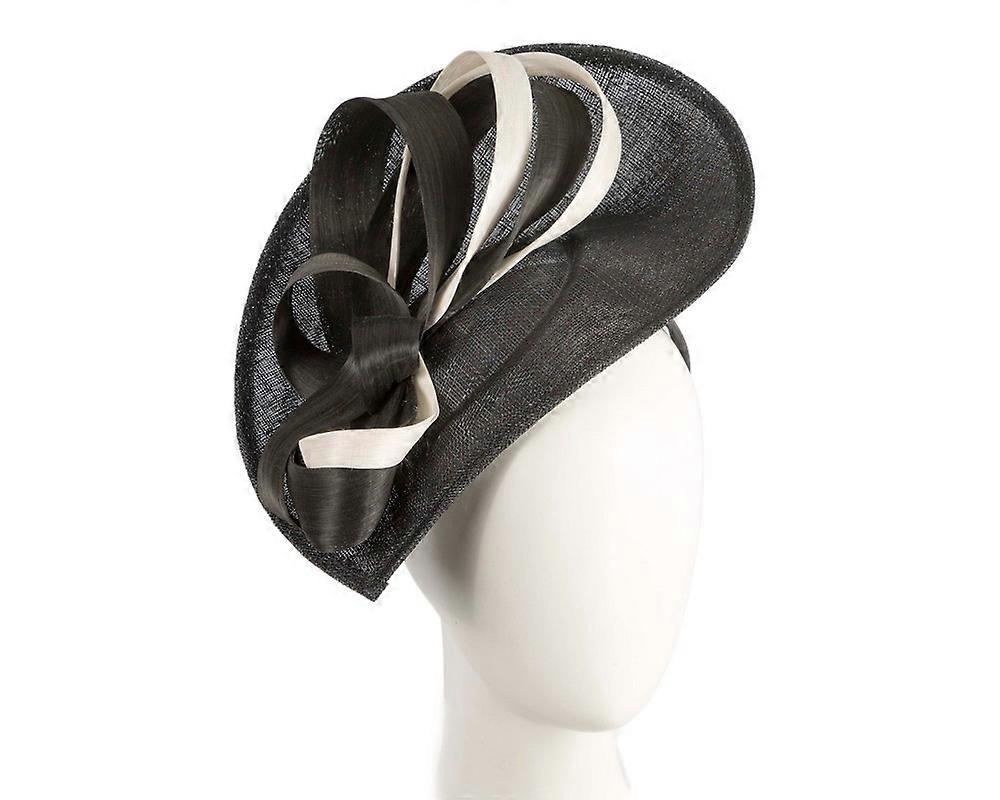 Max Alexander MA960BC 设计的大型黑色和奶油色 sinamay fascinator
