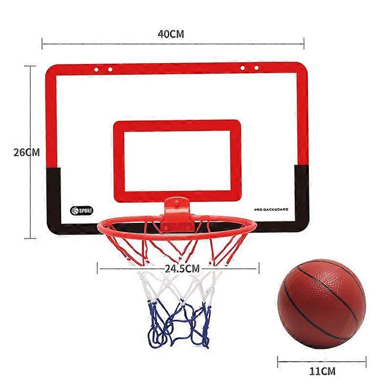 Mini basketball stand set hole-free assembly bouncing design red and black indoor parent-child interactive basketball toy