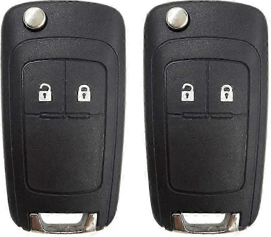 2pcs Car Folding Remote Key Shell, 2-3 Buttons Flip Folding Key Cover For Ch-evrolet Vauxhall Opel Astra Insignia