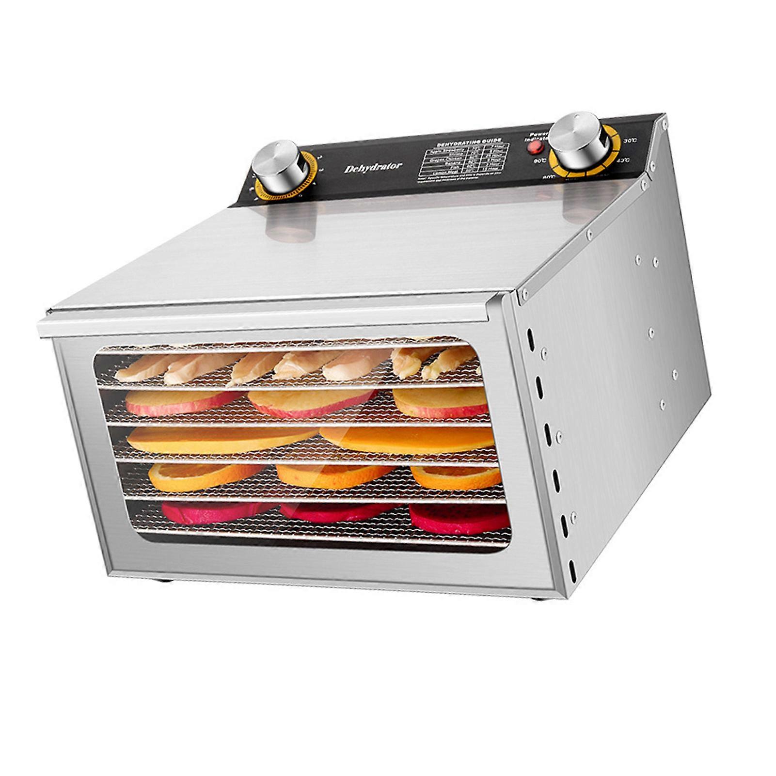 Dehydrators for Food and Jerky with 24H Timer 6 Drying Racks 400W 30-90℃ Vegetable Fruit Dehydrator Adjustable Temperature Control and Visible Window