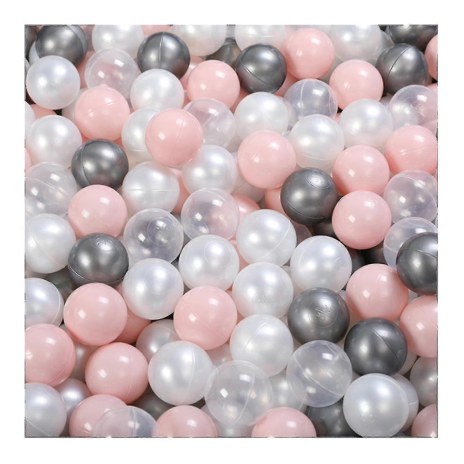 100stk fortykkede lugtfri sikker bid-resistente kugle pit bolde - pink & sort