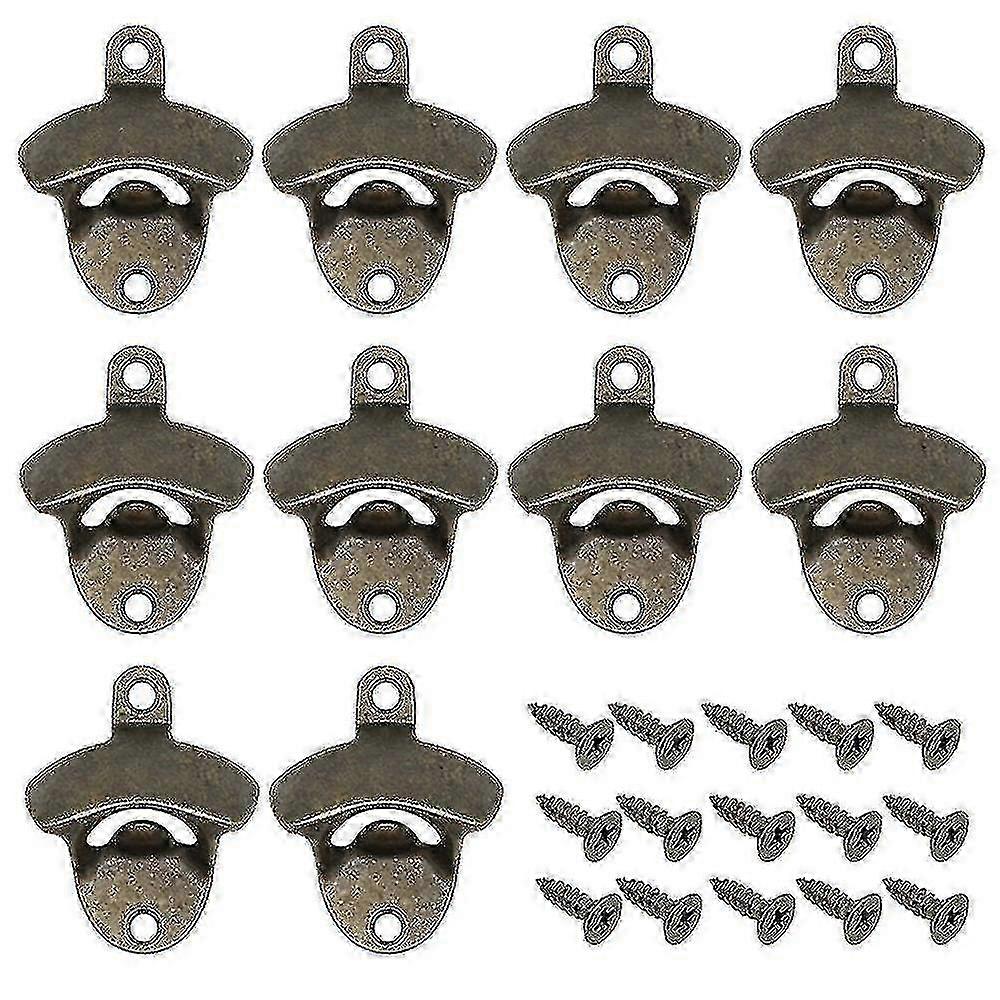 10pcsビンテージブロンズ壁掛けビール瓶オープナーバーバーKTVホテルホームズ