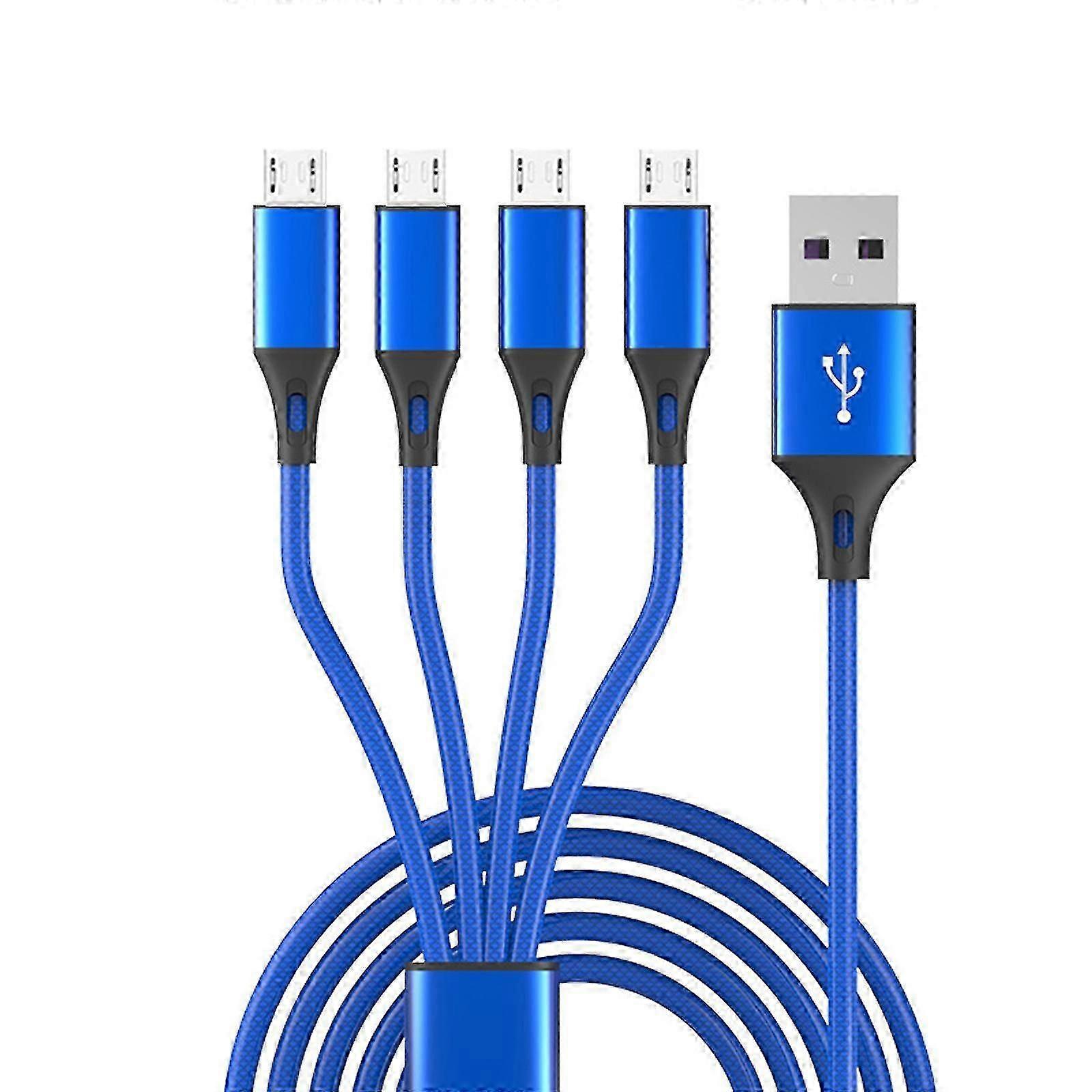 Dual USB Type-A to Micro USB Splitter Charging Cable for Multi-Device Power Adapter
