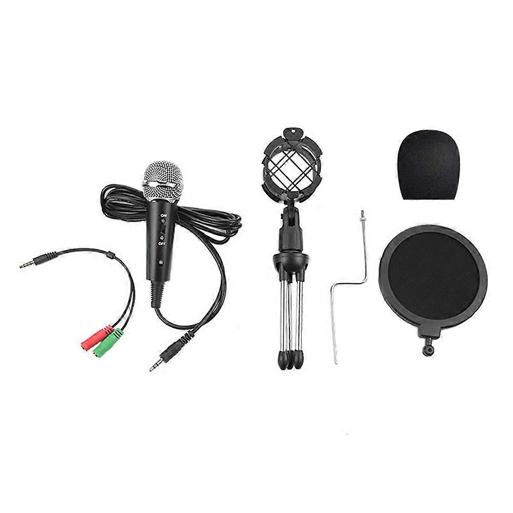 Plug & Play Condenser Microphone with Tripod - 3.5mm TRS for Recording & Live Streaming