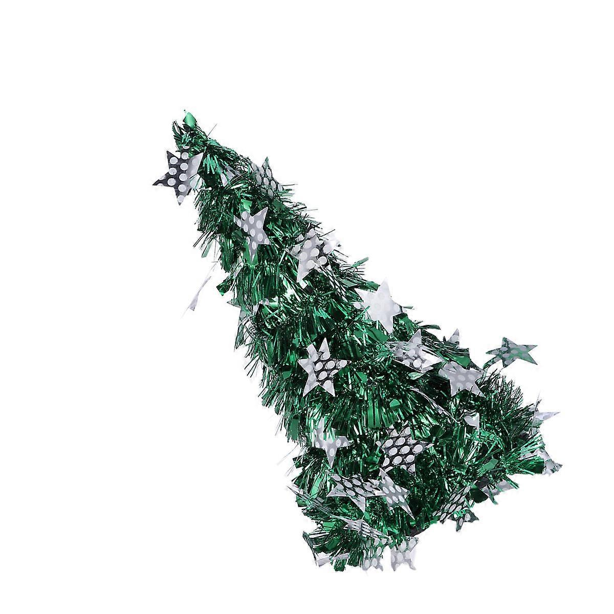 Small Trees For Crafts Diy Mini Christmas Tree Decor For Party And Office Decoration Green 26x12x12cm Wool 1Pack