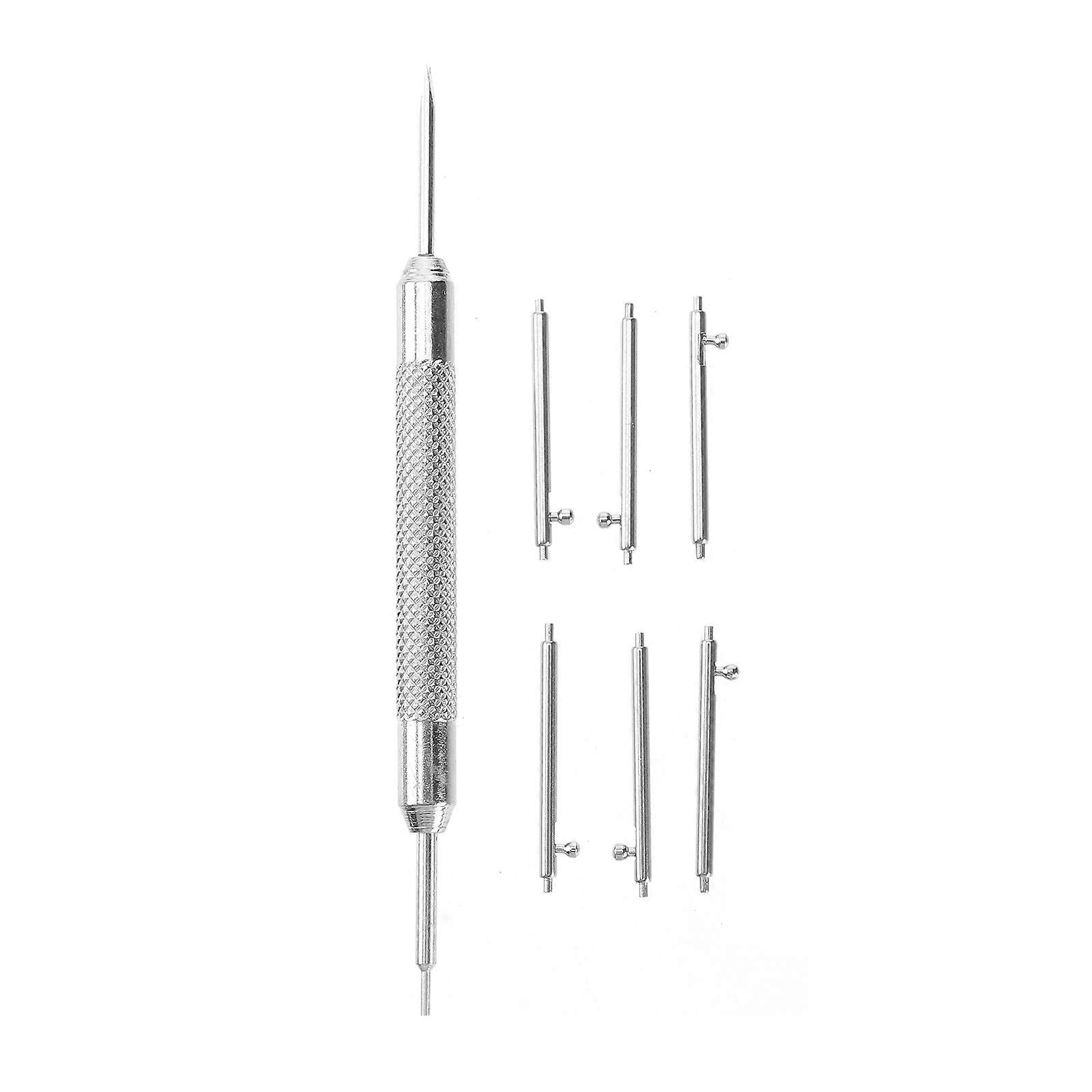 7pcs Metal Watch Repair Tool Kit – Spring Bar Remover & Bracelet Band Opener for Easy Strap Pin Fitting and Removal