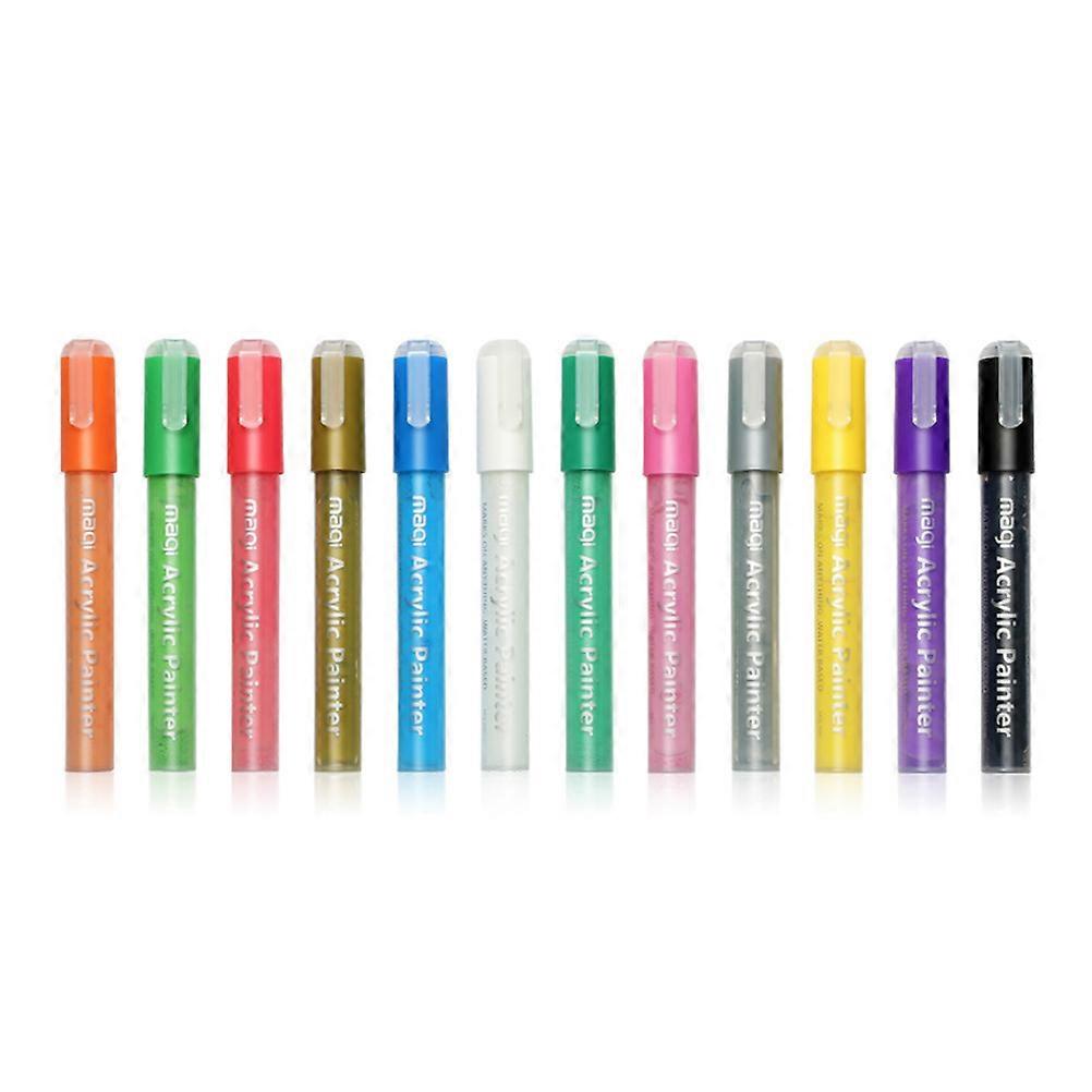 Λεπτό ακρυλικό στυλό μαρκαδόρων χρωμάτων άκρων ακρυλικό για τους καλλιτέχνες Diy σχέδια τέχνης άσπρο 145mm X 16mm ομαλή γραφή 1Set