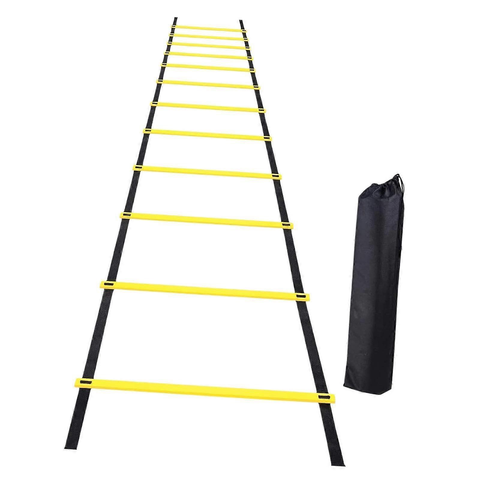Football Agility Ladder Instant Set Up Obstacles with Carry Bag Stairs Adjustable Foot Exercise Speed Ladder Folding 6 Meter 12