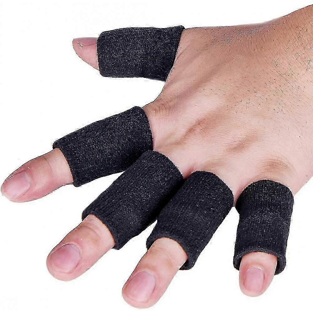 10PCS manchons pour les doigts, attelle de pouce pour le soutien, doigt à gâchette NPQ - Noir