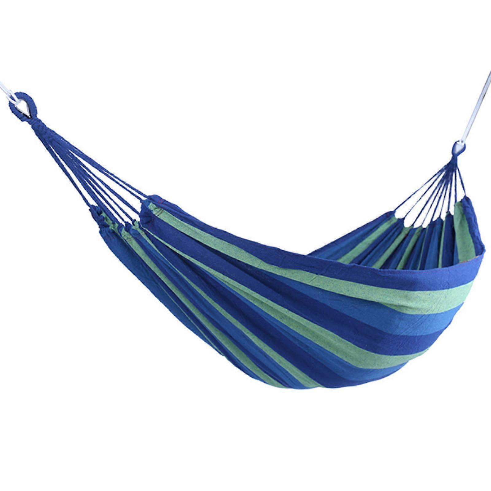 hammock for indoors and outdoors, made of canvas, for camping, veranda, backyard, swing, travel sea blue