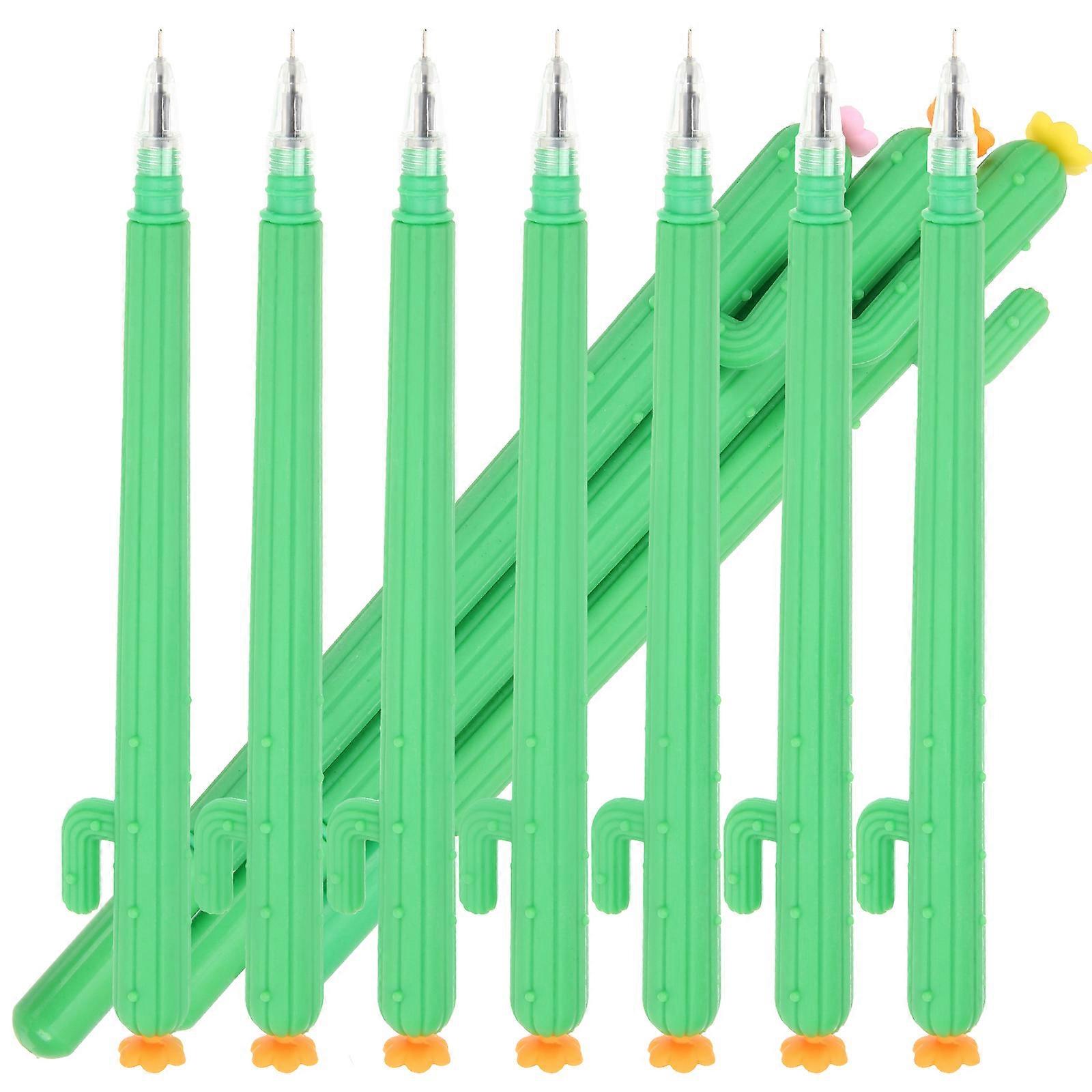 Cactus Roller Pens Creative Writing Instruments School Office Use Green 16x2.2cm Drawing Marking 10Pack