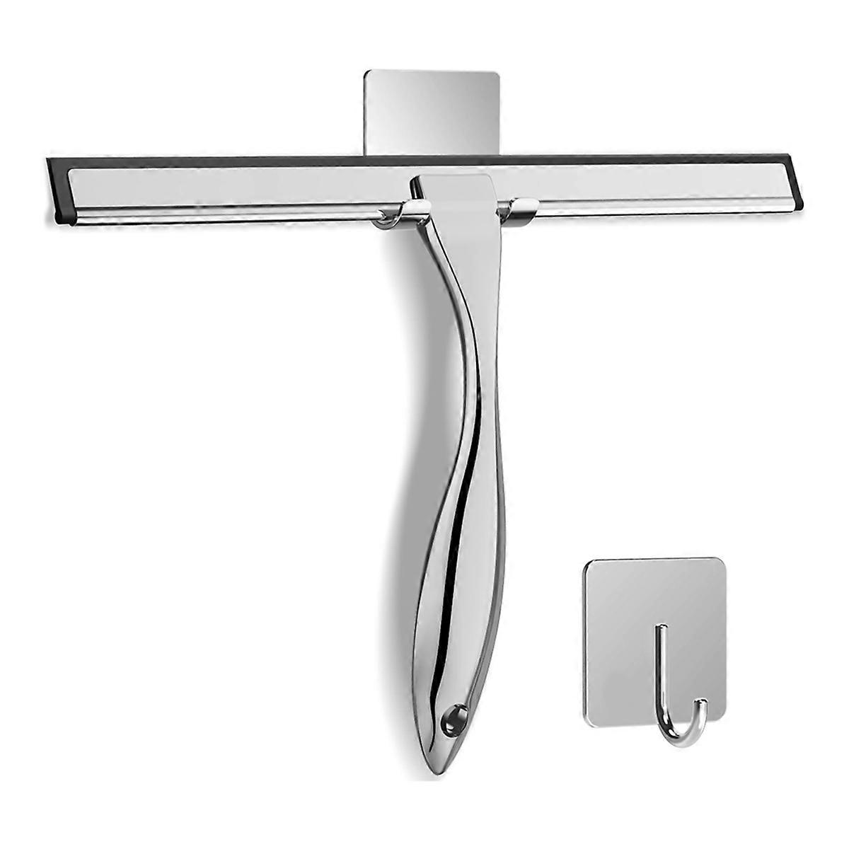 Stainless Steel Shower Squeegee with Adhesive Hook