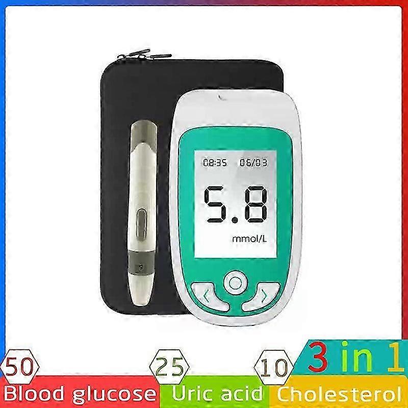 Cholesterol Test Strips&Uric acid Test Strips&Blood glucose Test strips for 3 in1 Multi-Function Diabetes Gout Device&Lancets