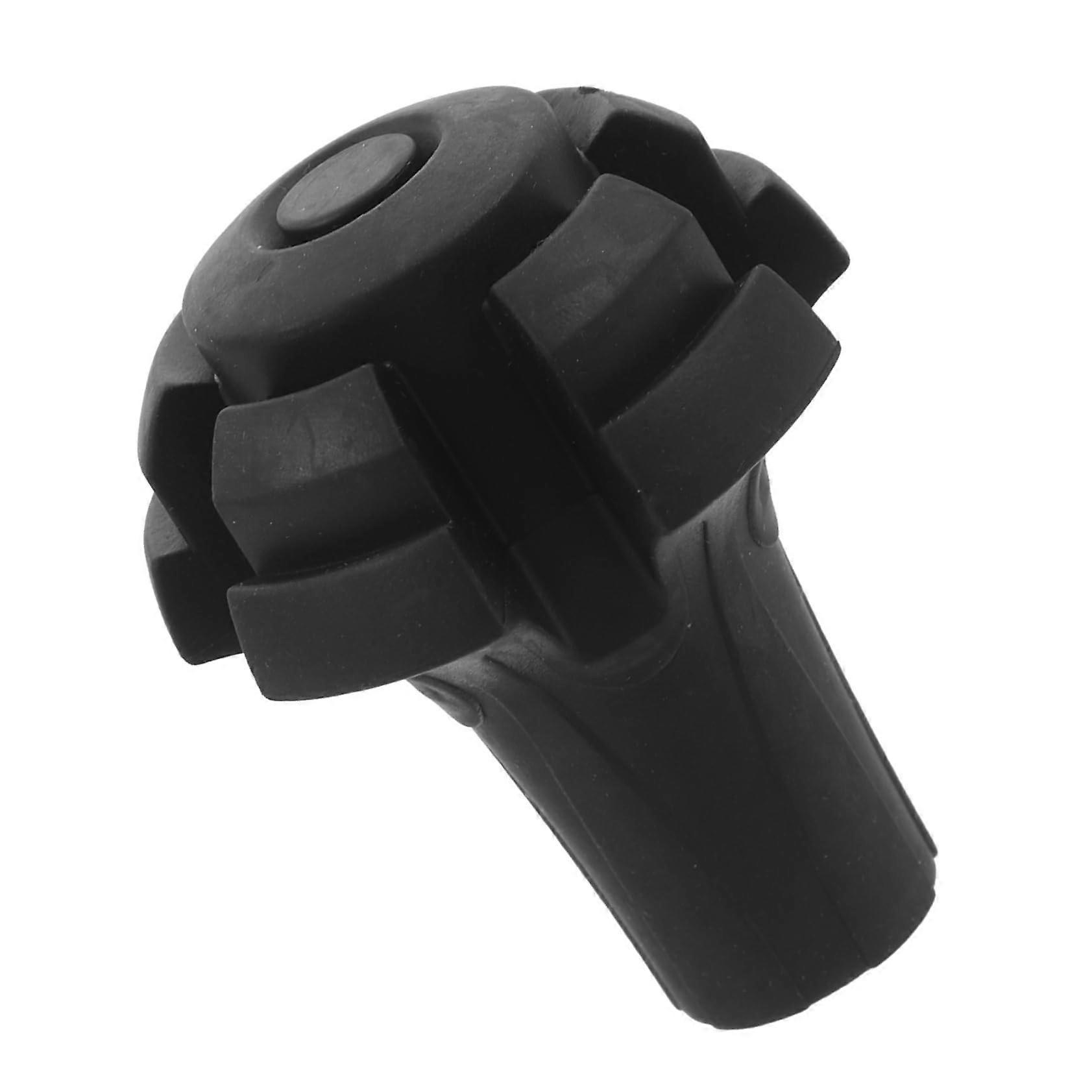 Trekking Pole Tip Set - Black PVC Tips for Walking Sticks, Hiking Pole Replacement, Compatible with All Walking Poles
