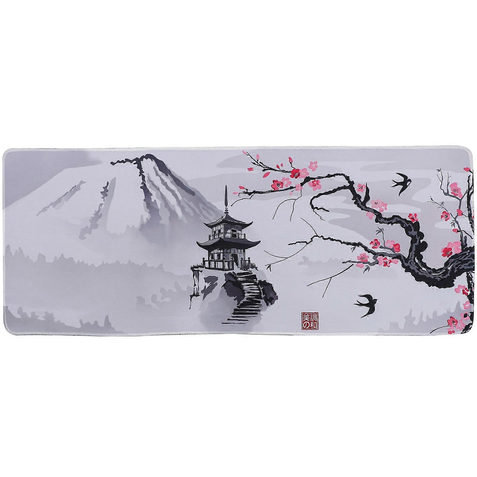 Retro Mouse Pad Large Square Mousepad Home Use Stitched Edges 800*300*3mm Cloth 1 Piece