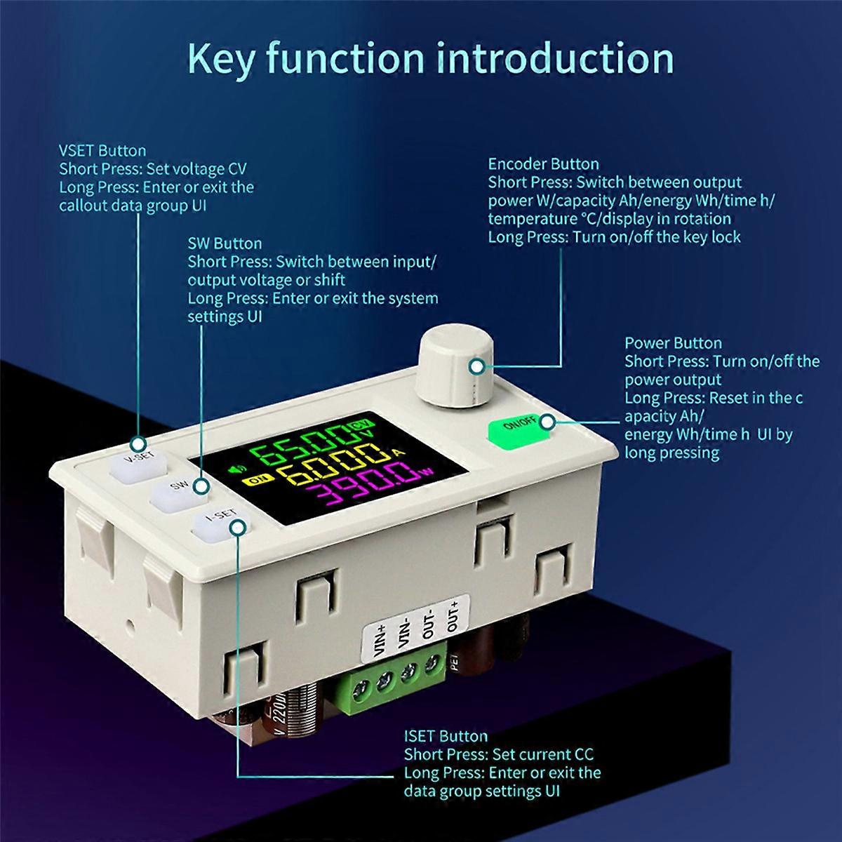 Voltage Constant Current Maintenance 65V 9A 585W Step-Down Module