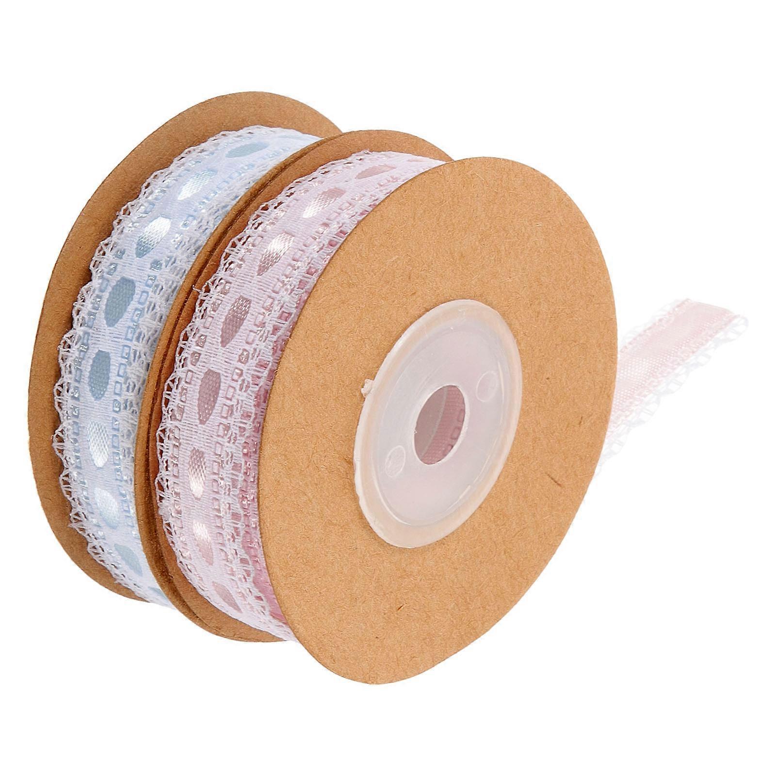 Lace Trim Ribbon Diy Craft Decoration Rectangular Elegant Polyester 2Pcs